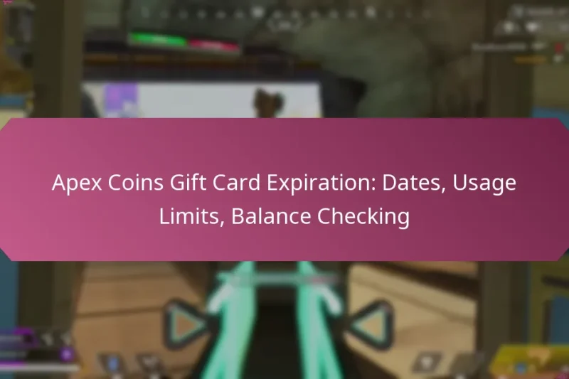 Apex Coins Gift Card Expiration: Dates, Usage Limits, Balance Checking