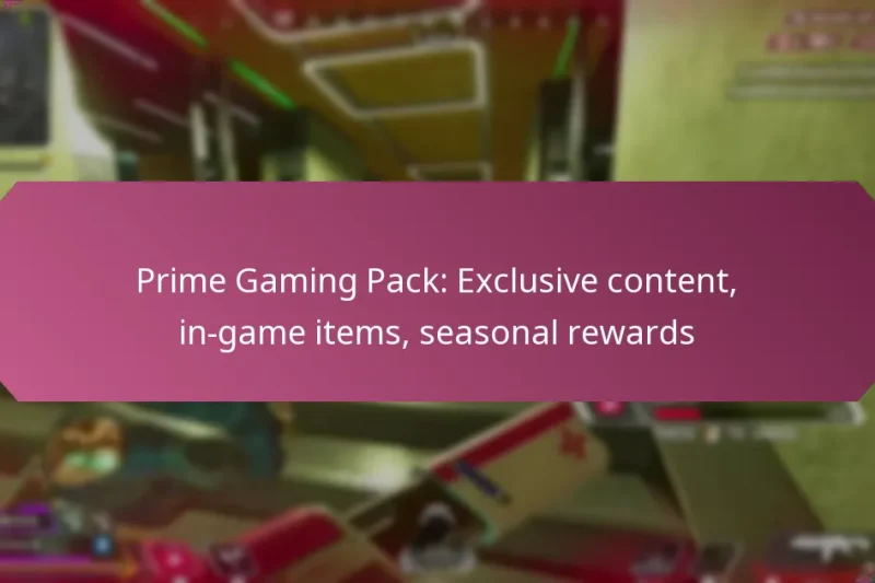 Prime Gaming Pack: Exclusive content, in-game items, seasonal rewards