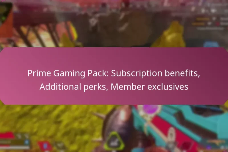 Prime Gaming Pack: Subscription benefits, Additional perks, Member exclusives