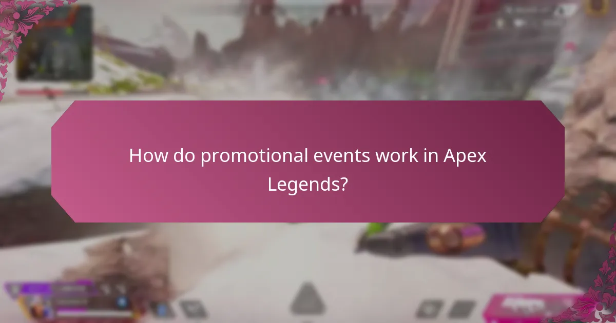 How do promotional events work in Apex Legends?