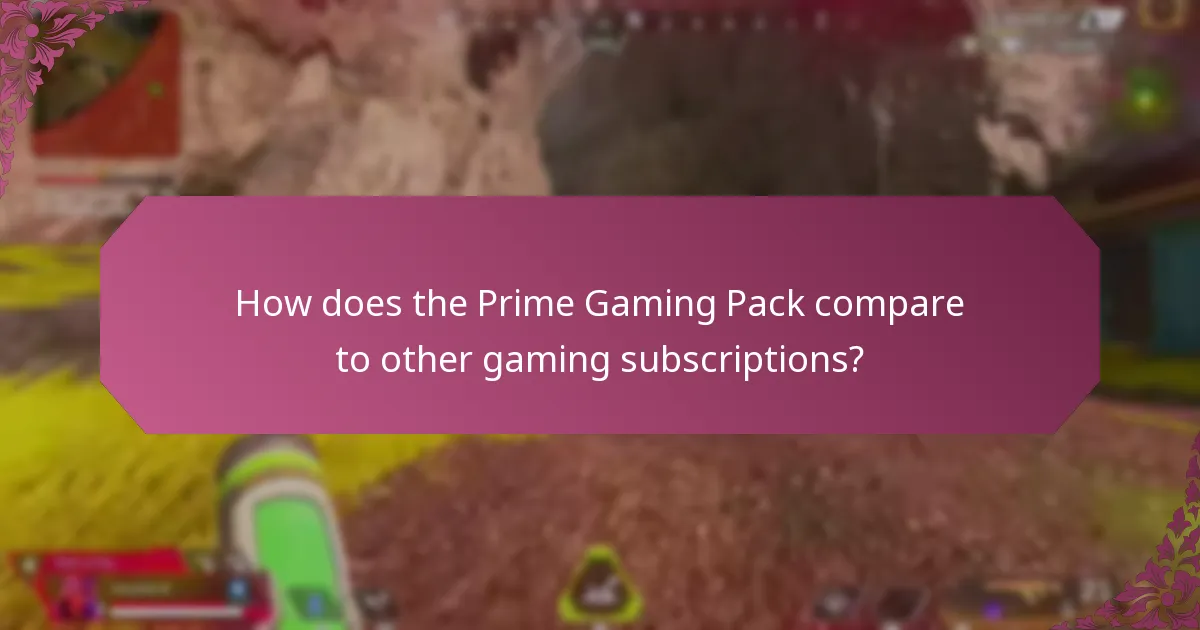 What restrictions apply to the Prime Gaming Pack?