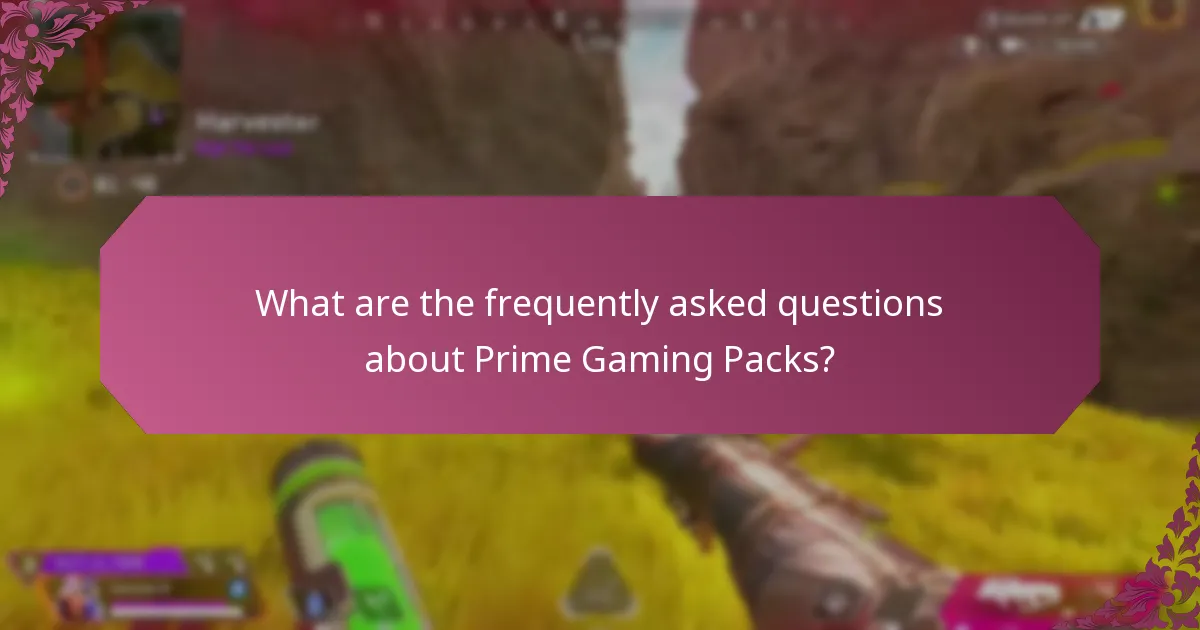 What are the frequently asked questions about Prime Gaming Packs?